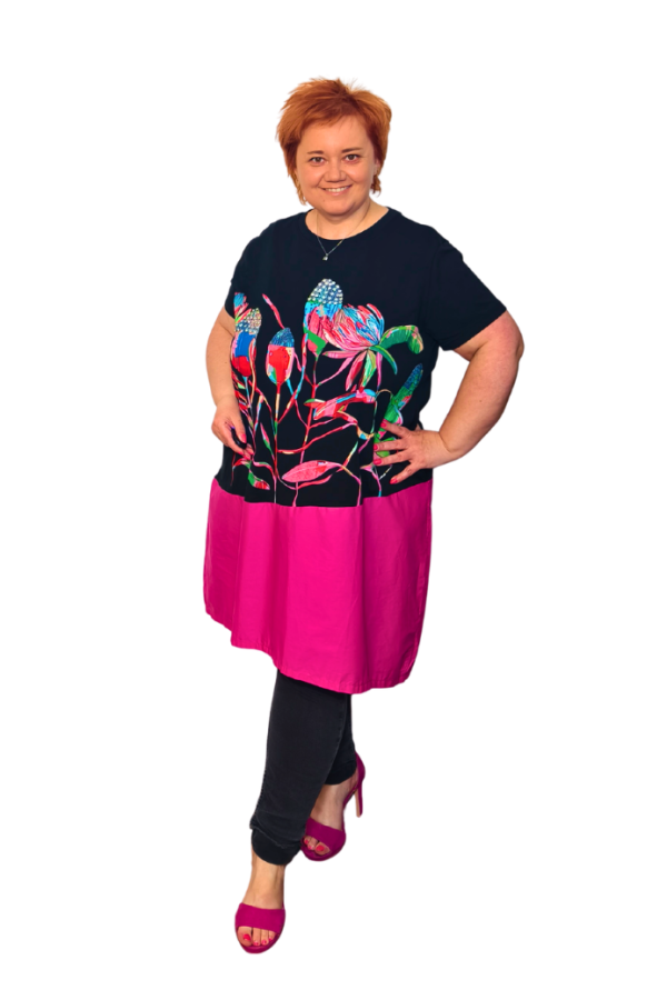 Tunika Fly s výrazným farebným motívom